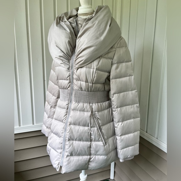 Laundry Shelli Segal Puff Jacket XL Silver Hooded - Picture 1 of 11